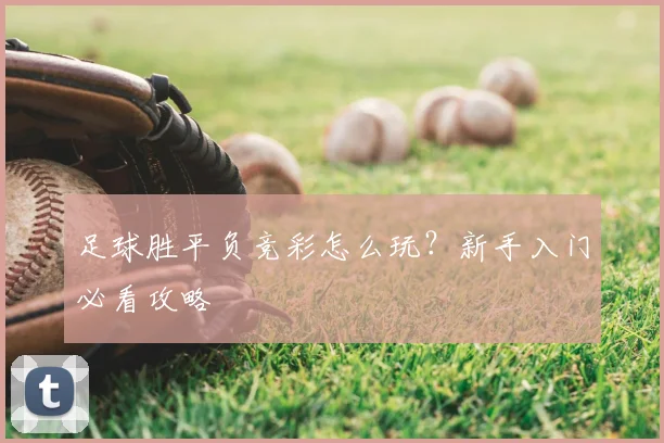 足球胜平负竞彩怎么玩?新手入门必看攻略